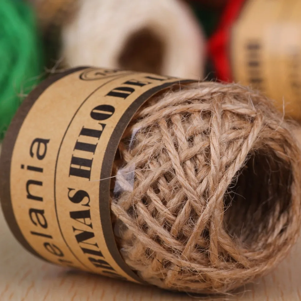 

10M Natural Twine Cord Jute Twine Rope Thread For DIY Decor Toy Crafts Parts Vintage Rustic Wedding Decoration Party Supplies