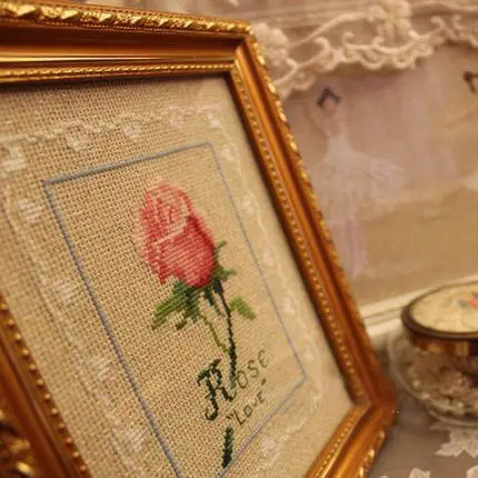 Роза любовь DIY ремесло Стич вышивка крестиком хлопок ткань рукоделие Вышивка