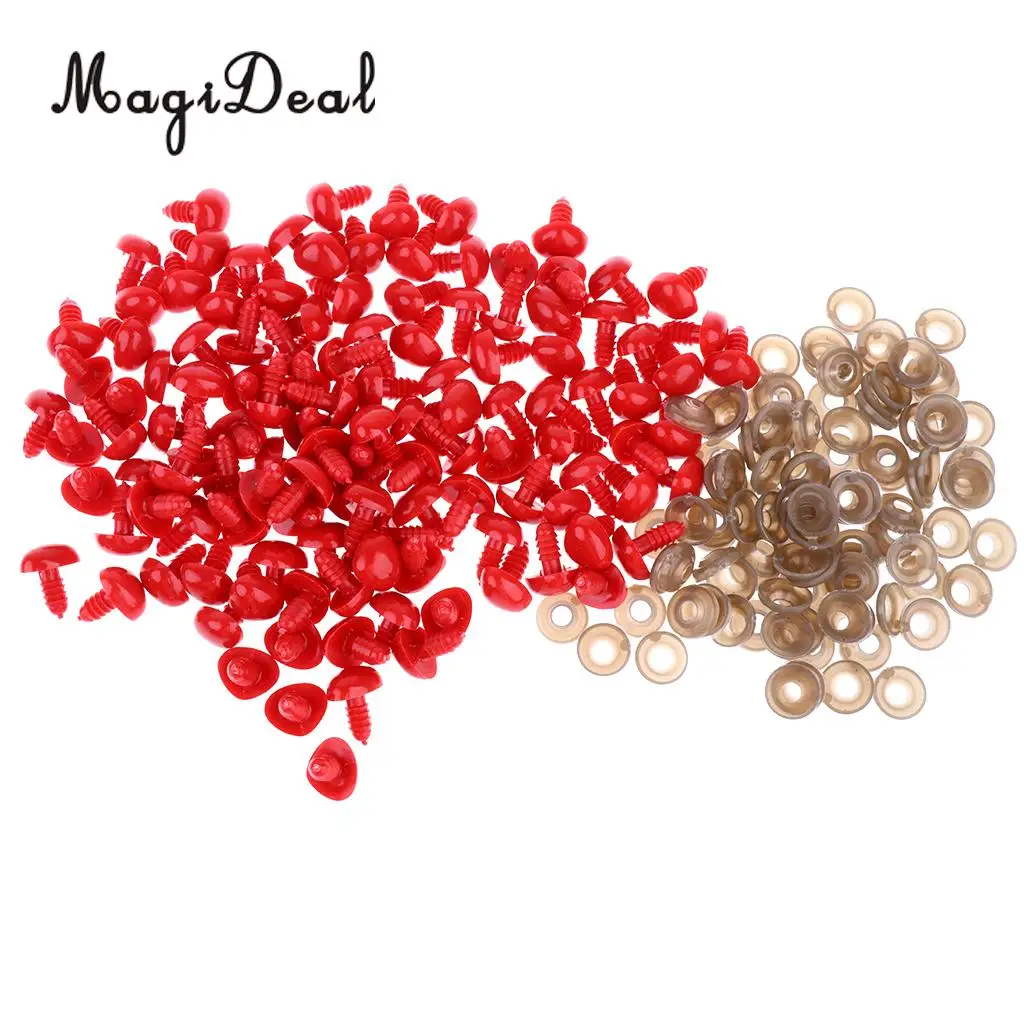 100Pcs/Pack 13x15mm Safety Noses for Soft Plush Animal Toys DIY Making Supplies Children Kids Girls Toys 4Colors