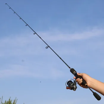 

1.8m UL power ultra light fishing rod 2 sections carbon fishing lure rod lure wt.0.8-5g spinning baitcasting pole