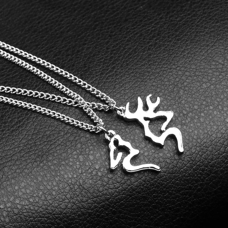 her buck his doe deer Necklace for 