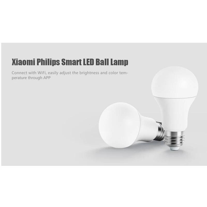  Xiaomi Mijia Smart White LED E27 Bulb Mi Light APP WiFi Remote Group Control 3000k-5700k 6.5W 450lm - 32894040818