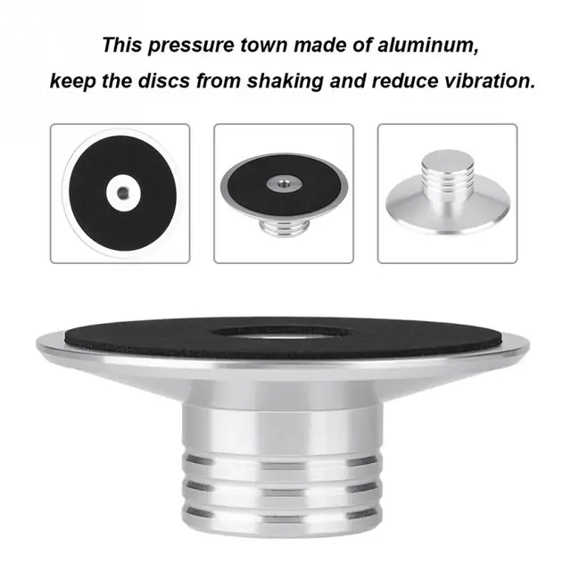 VBESTLIFE LP Vinyl Turntables Metal Disc Stabilizer Record Weight/Clamp CD Player