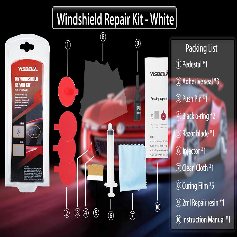 Visbella Windshield Crack Repair Kit