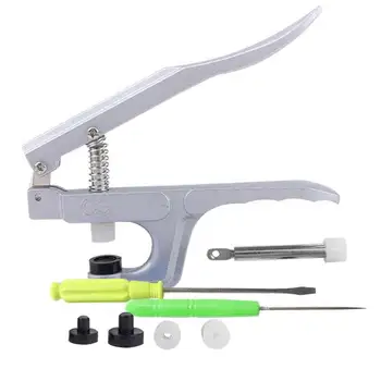 

Hand Press Plier + 150pcs 1.2cm Plastic 15 Colors Snap Fastener 4-Part Buttons Set #3