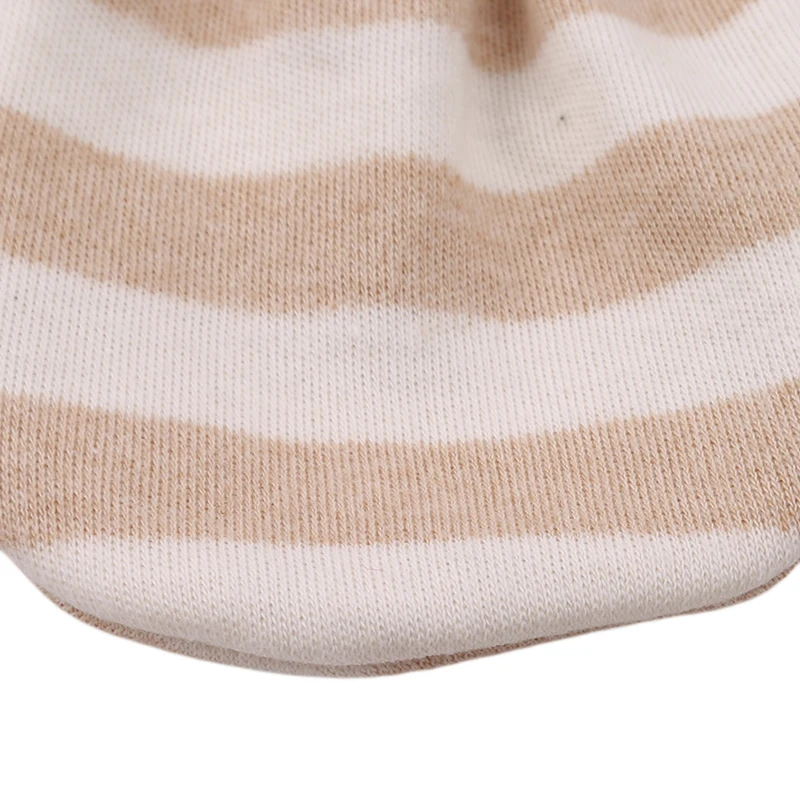Детские перчатки в полоску из органического хлопка без царапин; теплые рукавицы для новорожденных мальчиков и девочек с защитой от царапин