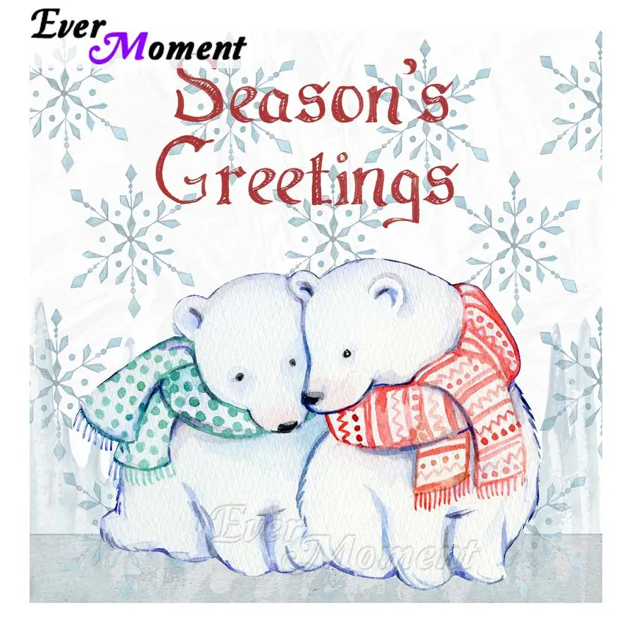 

Ever Moment Bears Snow Diamond Painting Full Square Drill Picture Mosaic Home Decor Diamond Embroidery Cross Stitch S2F1325