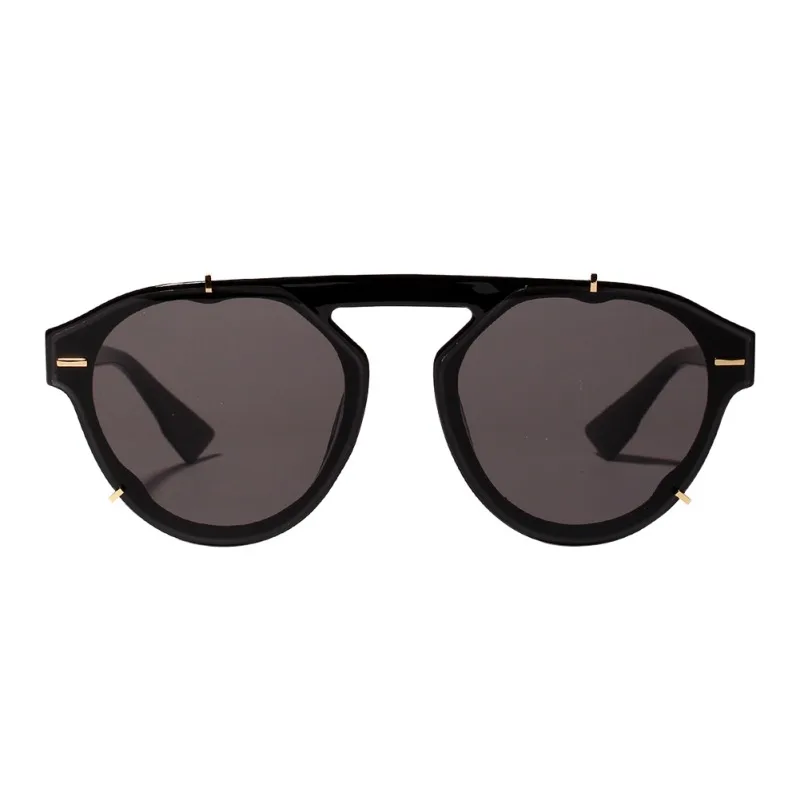 

Retro Classic Sunglass Elegance Clear Colored Big Frame Round Oval Frame PC Beach Sunglasses Women lentes de sol mujer 2019