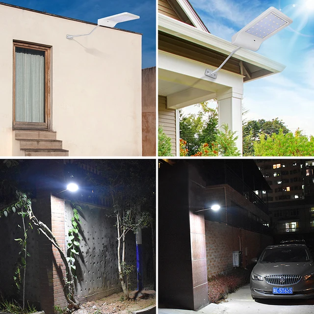 Newest 30 LED Solar Light Outdoor Waterproof LED Lamp Security Lighting Wall Sconces with Mounting Pole for Barn Porch Garage 6