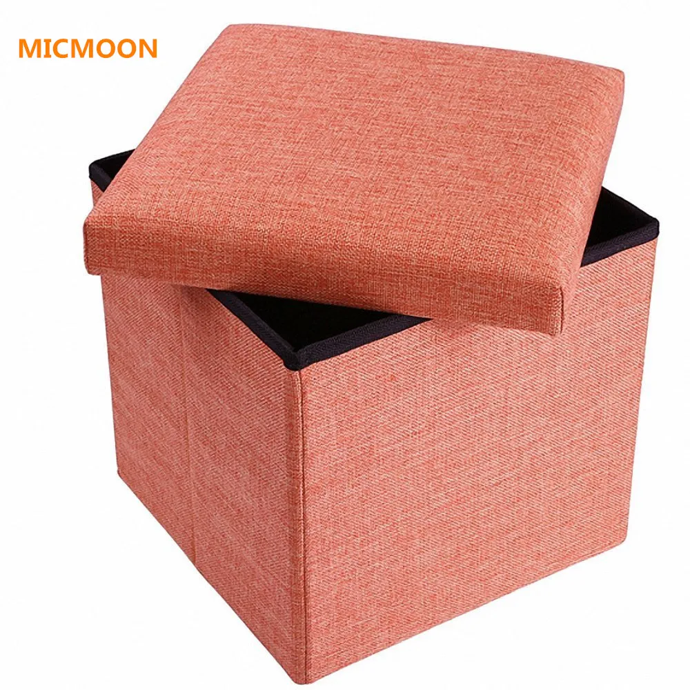 Otomana de almacenamiento Taburete Plegable de Poliéster, Basket Bins