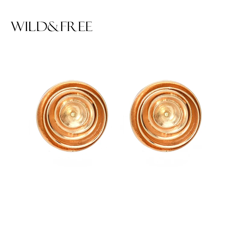 Женские серьги гвоздики золотистого цвета Wild & Free ювелирные изделия из Индии