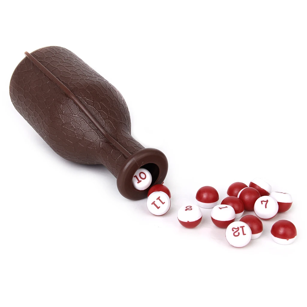 New 1Pc Billiard Pool Shaker Bottle with 16 Numbered Tally Balls Peas Funny Indoor Games Snooker Billiard Accessories