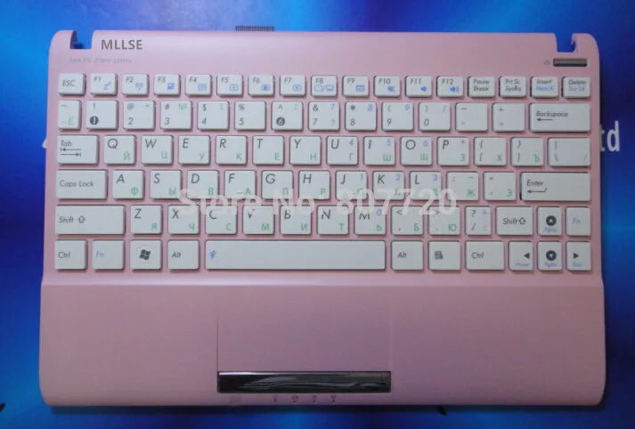 

100% brand new and original RU Russian keyboard with pink frame white keys for ASUS Eee pc 1025 1025C 1025CE free shipping
