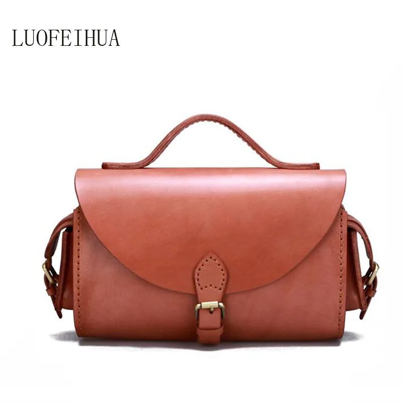 

Women Genuine Leather bag 2019 new Chinese style handbag Original new handmade handbags Messenger bag Designer bag