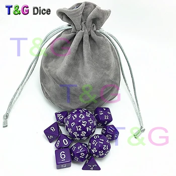

10pc Black Digital Dice Set with Bag T&G High quality d4,d6,d8,2xd10,d12,,d20,d24,d30,d60 dnd RPG Playing Games Big dice TOY