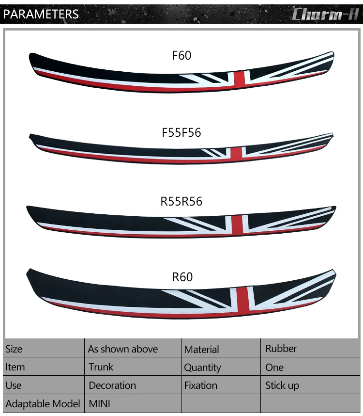 Резиновый Автомобильный задний бампер протектор потертости Защитная Наклейка для Mini Cooper R56 Clubman R55 F55 F56 земляк R60 F60