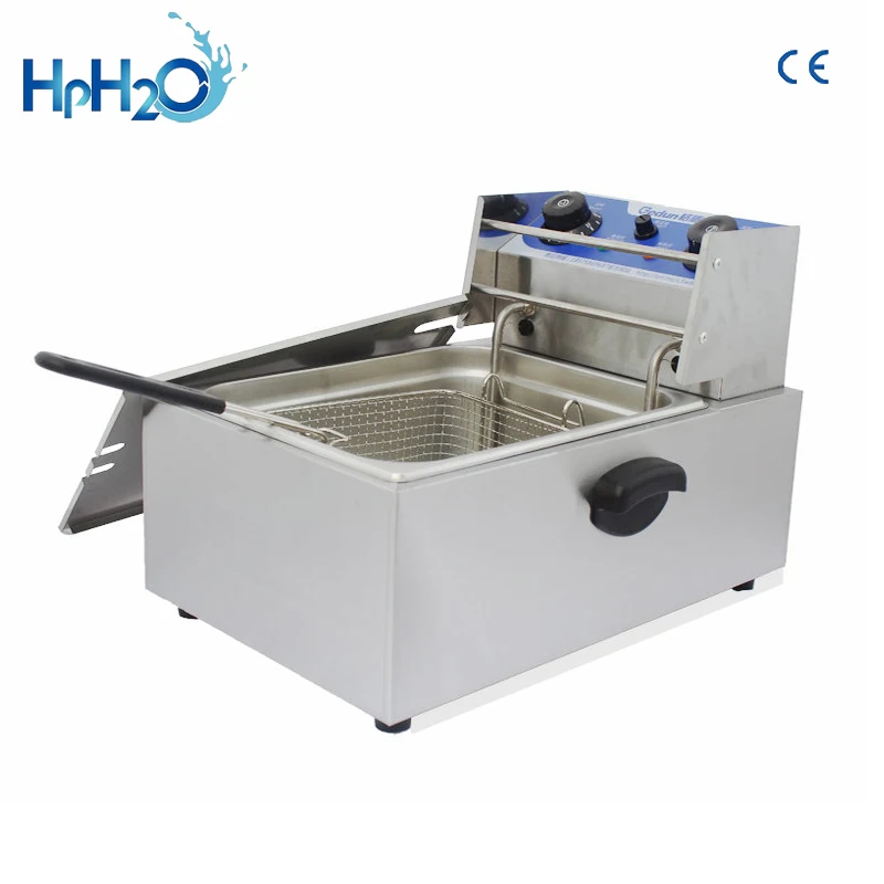 US $118.54 Electric Deep Fryer Countertop Mini Stainless Steel Commercial French Fries Single Tank Oil Boiler with handle