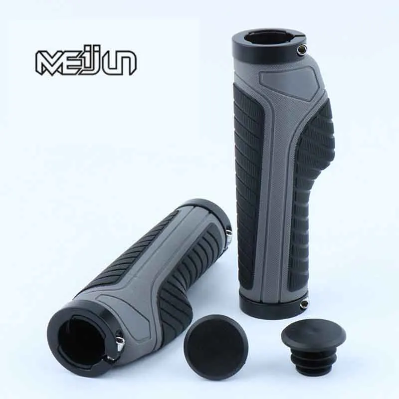 

Bicycle handlebar set mountain bike handlebar pair lock rubber lock comfort meat ball ride non-slip shock horn handle