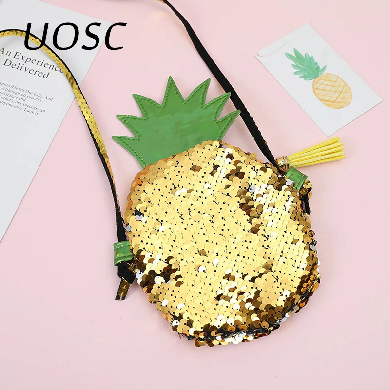 UOSC/Новый Детский кошелек с блестками для монет милый мини на молнии денег карман