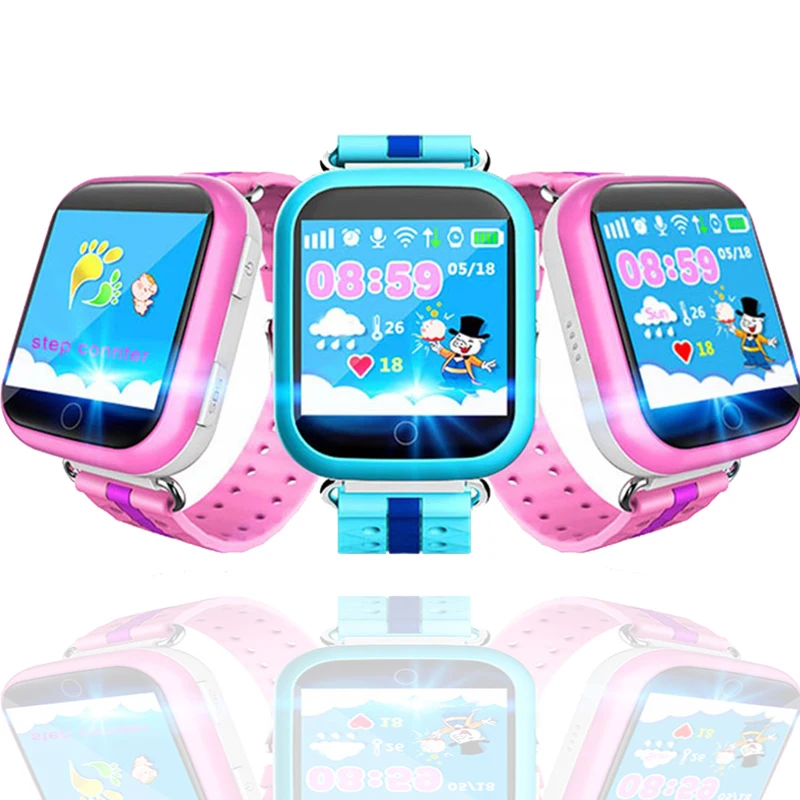Умные часы с gps Q750 Q100 Детские умные 1 54 дюймовым сенсорным экраном устройство
