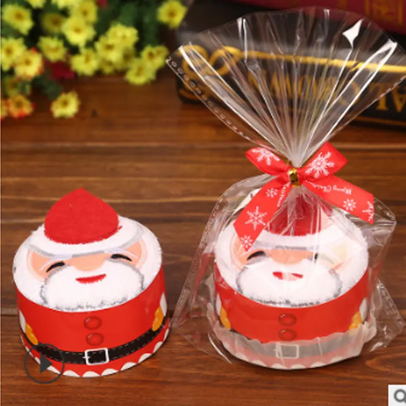 Новая мода Санта Клаус снеговики, елки хлопок супер мягкое полотенце фестивали вечерние обручение украшение для свадьбы подарок - Цвет: Santa Claus