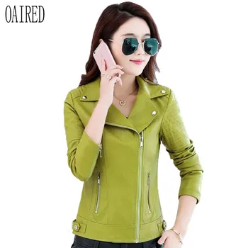 

Leather Jacket Women Spring 2020 new Leather Coat Women Short Slim Motorcycle Leather Clothing Female Outerwear black