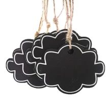 10 шт. деревянная доска в форме облака, ценник, деревянная Подарочная бирка с пеньковой струной, сделай сам, меловая доска, канцелярская доска для записей
