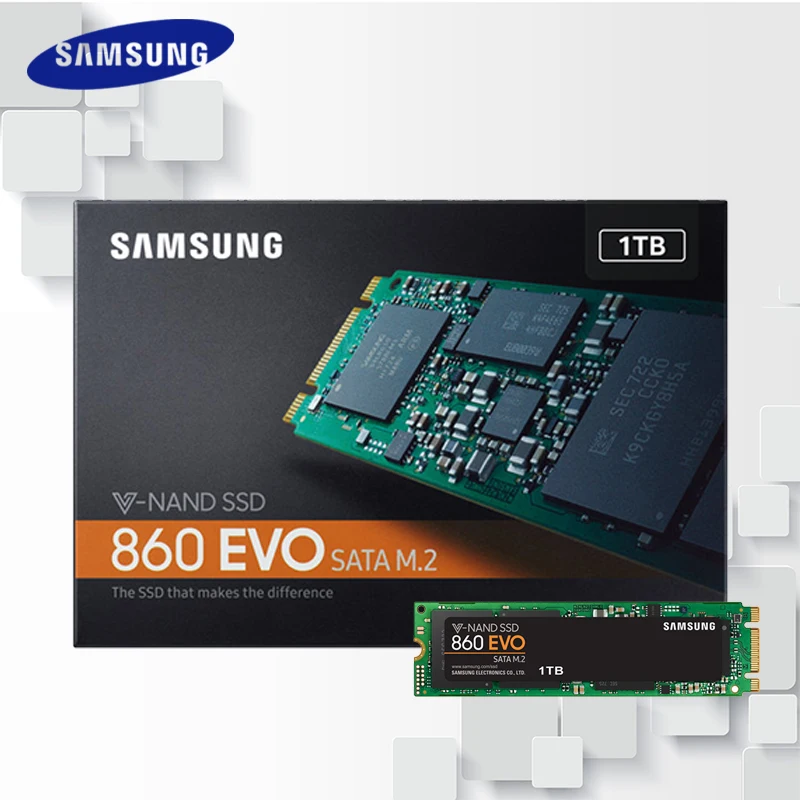 

Samsung M.2 860 EVO Internal SSD 250GB 500GB 1TB 2TB M.2 SATA III Solid State Drive Hard High Speed for Laptop PC Computer