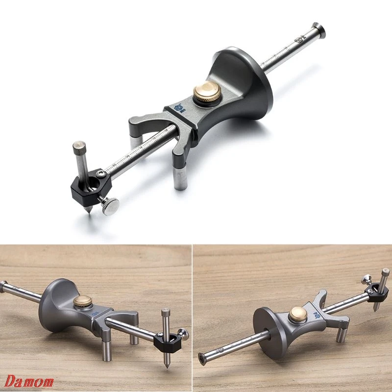 

Dual-purpose Woodworking Scriber Straight Line & Arc Curve Draw Measuring Tool