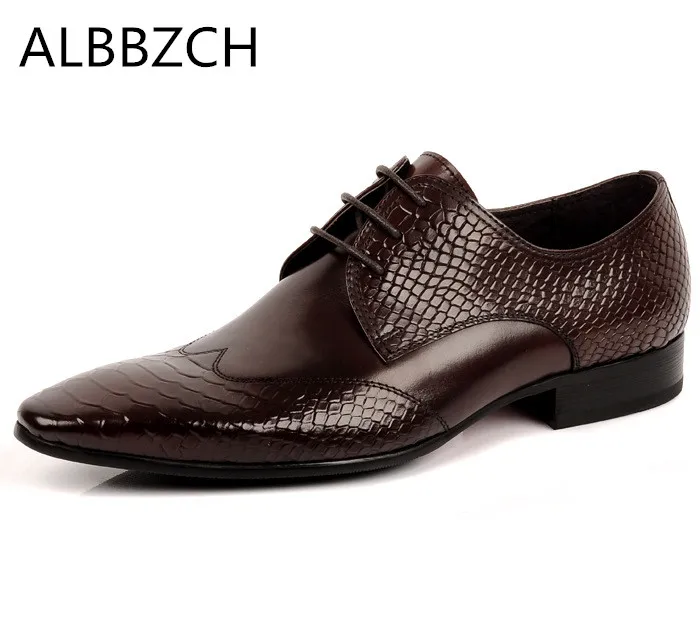Zapatos De 2 Vestir Moda Up Boda Toe Repujado Alta Lace Cuero 1 Hombres Nuevo Mens Calidad Trabajo Hombre Genuino Punta 5q4HE