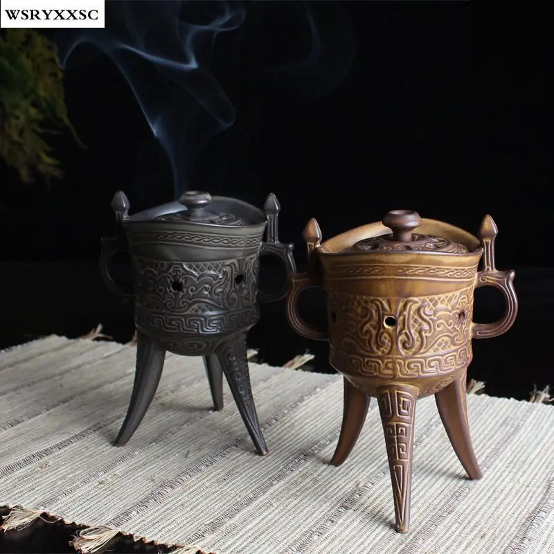 Three Feet Tripod Dish Incense Burner,Retro Style, Home Furnishings