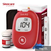 Sinocare Safe AQ Smart mg/dL mmol/L Blood Glucose Meter Glm Diabetes Test Kit Glucometer &Test Strips Lancets Blood Sugar Tester