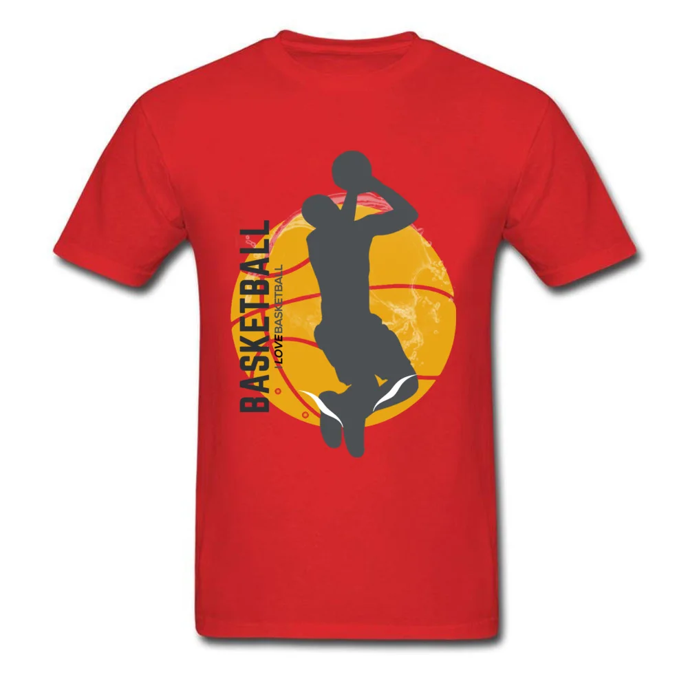 Basketball i love basketball Casual Summer/Fall Cotton Round Collar Mens T Shirt Customized T Shirts Brand Short Sleeve T Shirt Basketball i love basketball red