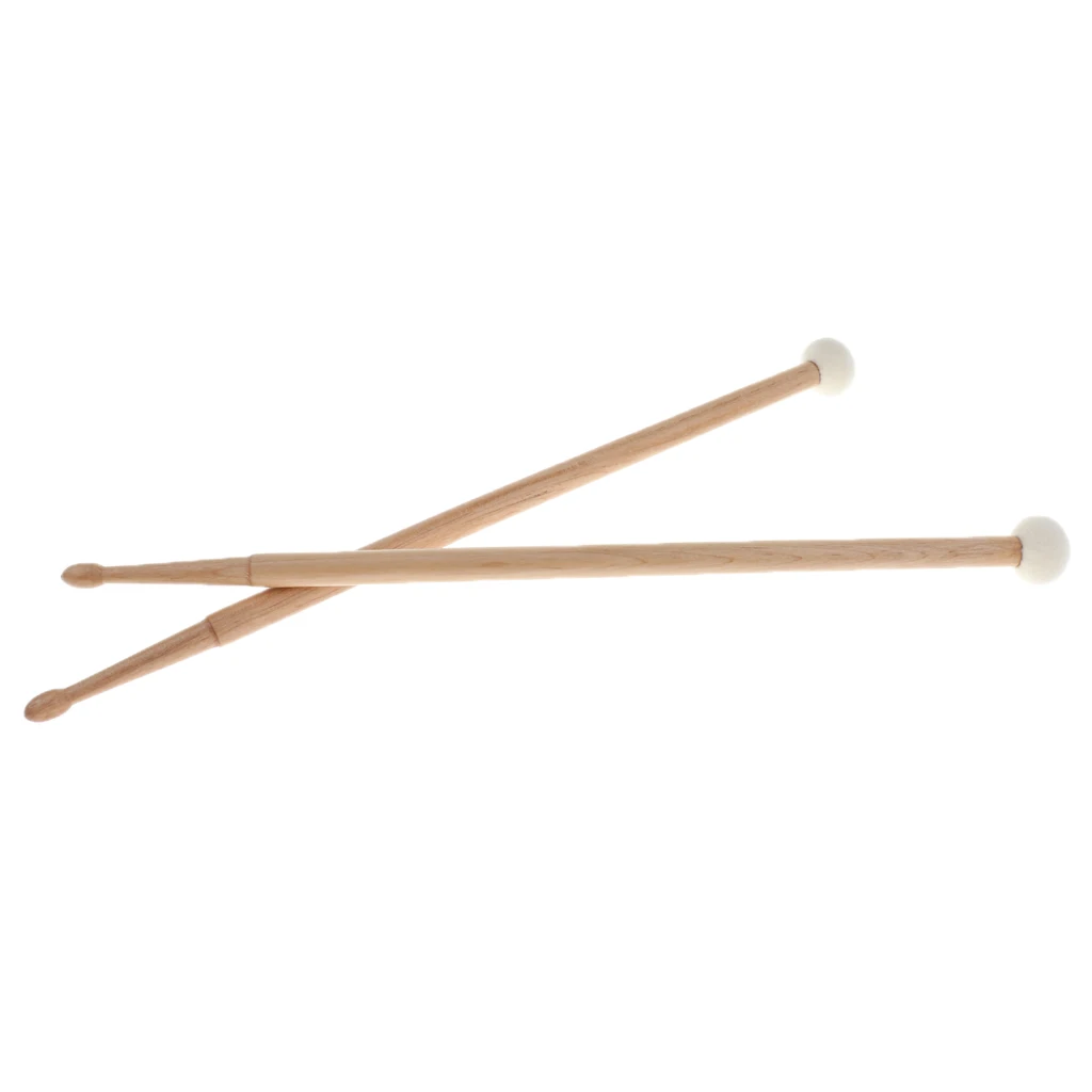 2 шт. двойной головной барабан Cymbal Gong Mallet мягкие молотковые палочки Mallets стержни войлочный молоток 419 мм