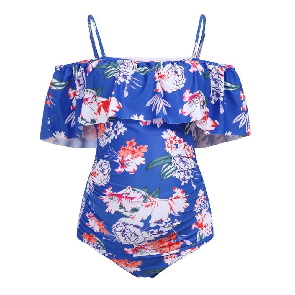 

Women Maternity Tube Top print Bikini Swimwear Swimsuit Bathing Suit Beachwear L305