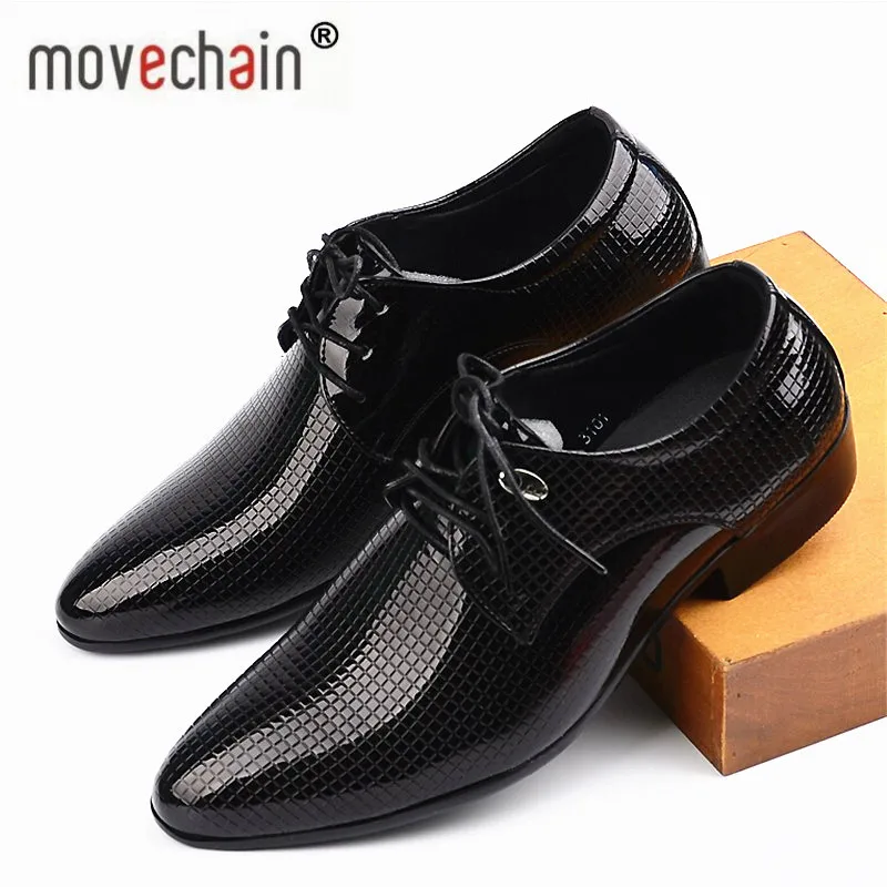 Pointed Toe Shiny Flat Leather Dress Shoes,Wedding Casual Party,Black,41 Mens Fashion Business Shoes,Lace Up Formal Shoes