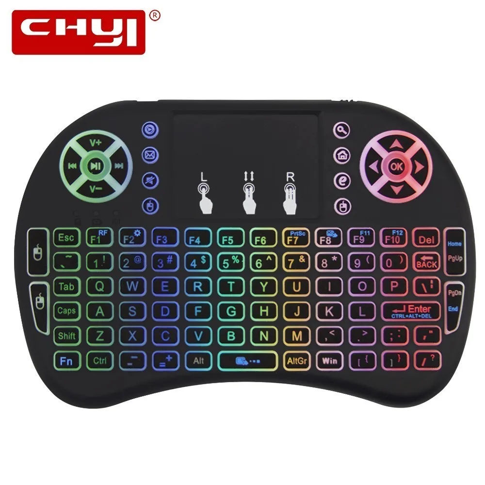 I8 Мини Беспроводной клавиатура цветная подсветка светильник Gaming Keyboard Air Мышь