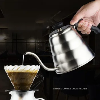 

GUNOT Stainless Steel Gooseneck Pot Coffee Percolators Kettle Pot Coffee Maker Pitcher Tea Percolator Teapot Barista Tools