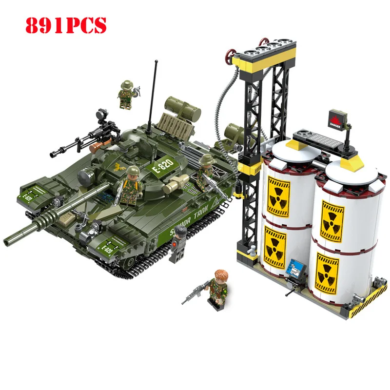 

891+pcs Military King Tiger Tank Army Building Blocks Toys Compatible Legoed Technic Army Soldiers Bricks Toys For Children