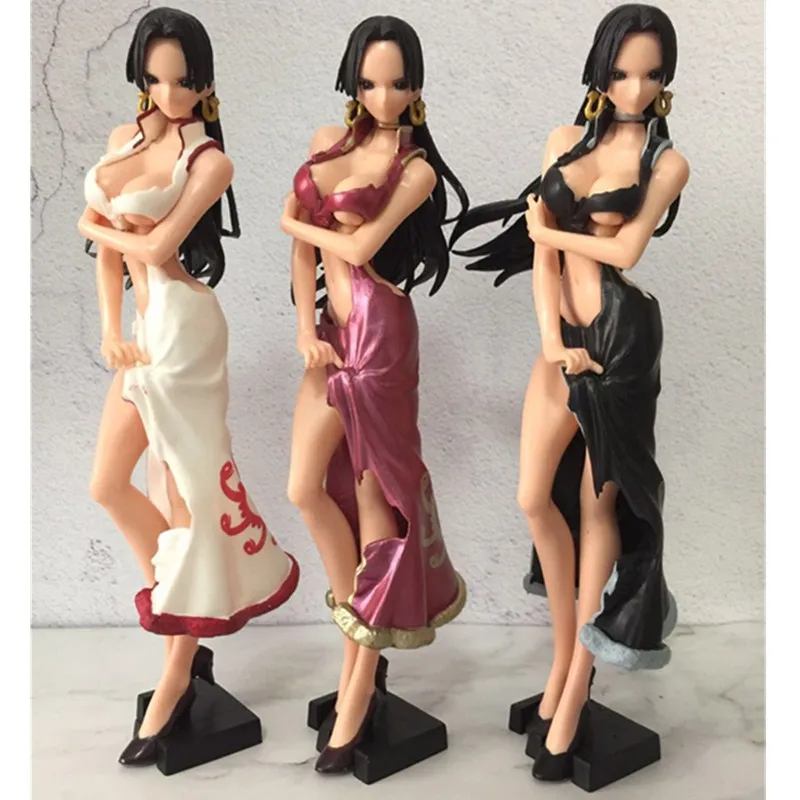 25cm-Black-White-Pink-One-Piece-Boa-Hancock-Figures-Sexy-Model-Toys-One-Piece-Anime-Action