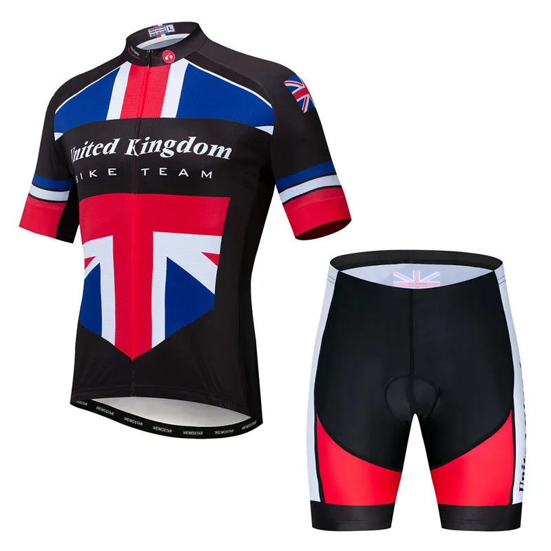 UK Weimostar Италия Pro Team велосипедная одежда мужская летняя горная велосипедная одежда быстросохнущая велосипедная одежда гоночная Спортивная велосипедная одежда - Цвет: UK