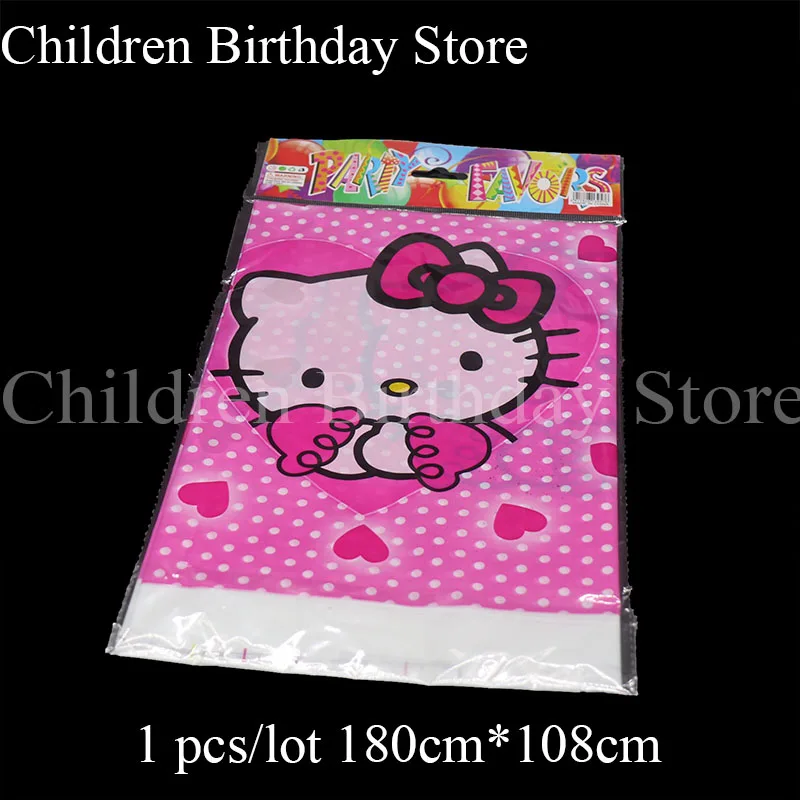 1 шт./лот 108 см* 180 см Рисунок «Hello Kitty» одноразовые скатерти рисунок «Hello Kitty» День Рождения украшения рисунок «Hello Kitty» пластиковые скатерти