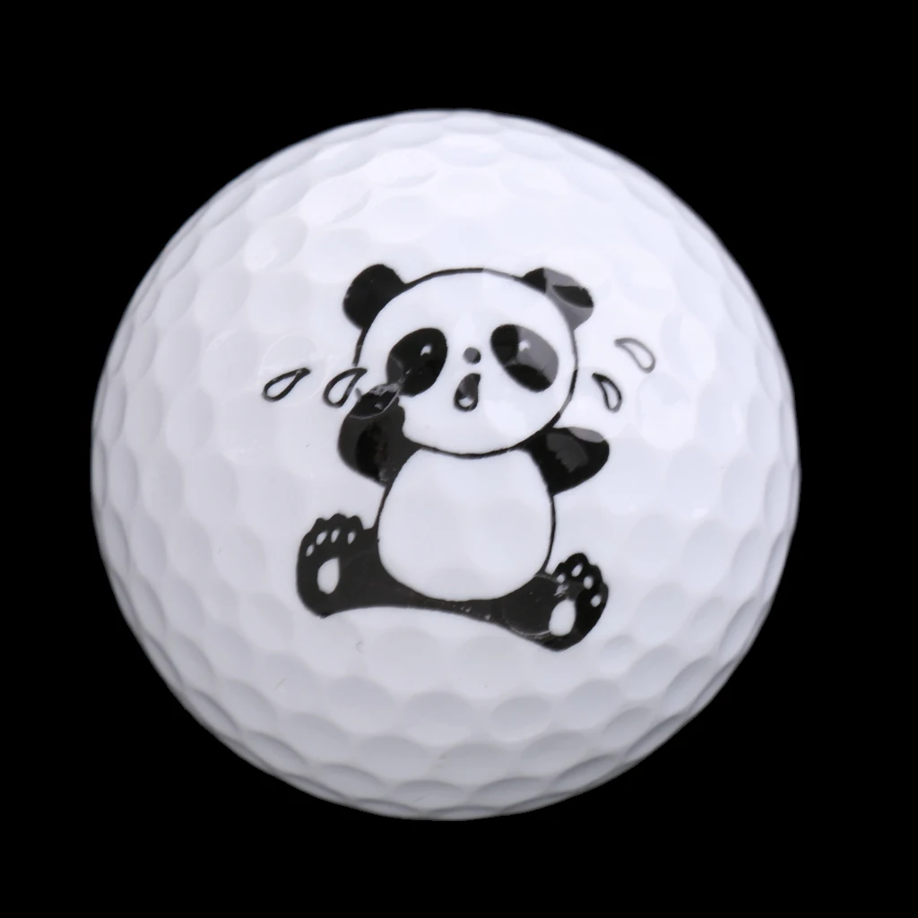 جولف ممارسة الكرة لطيف الباندا المطبوعة كرة جولف مرونة خفيفة الوزن مرنة إكسسوارات الغولف الكرة