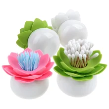 1 шт. Красочный Прочный Ватные палочки детские Держатель Для Зубочисток случае Бад коробочка лотоса ваза украшения utensilios де Cozinha criativo