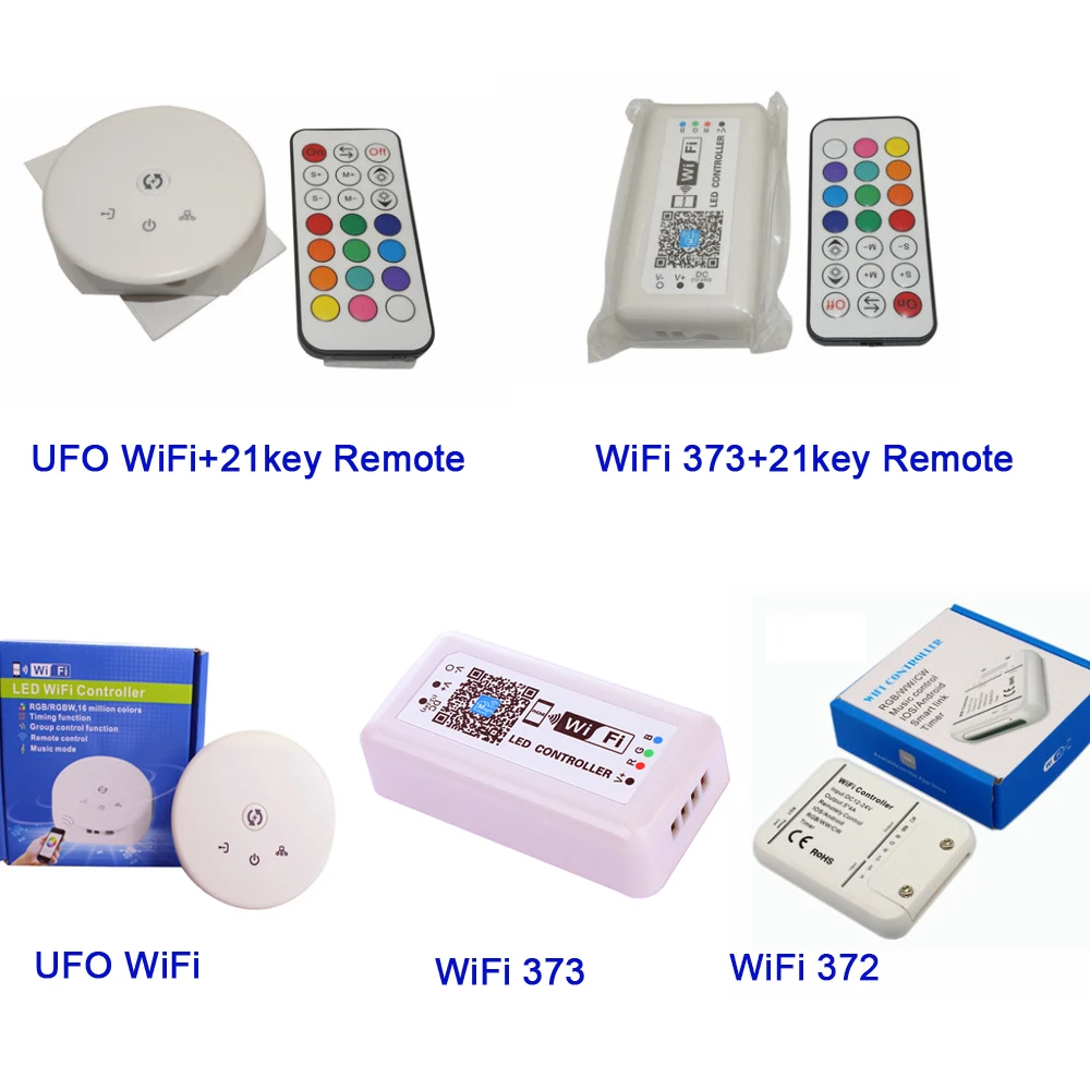 

WiFi372 / WiFi373 UFO By Google Home Phone WIFI Control IOS Android APP LED RGB RGBW Wifi controller for LED Strip Light