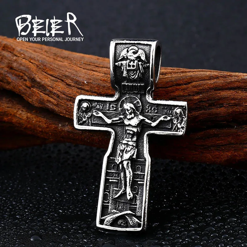 Крест Подвеска для ожерелья с изображением Иисуса черепа от Beier крест из