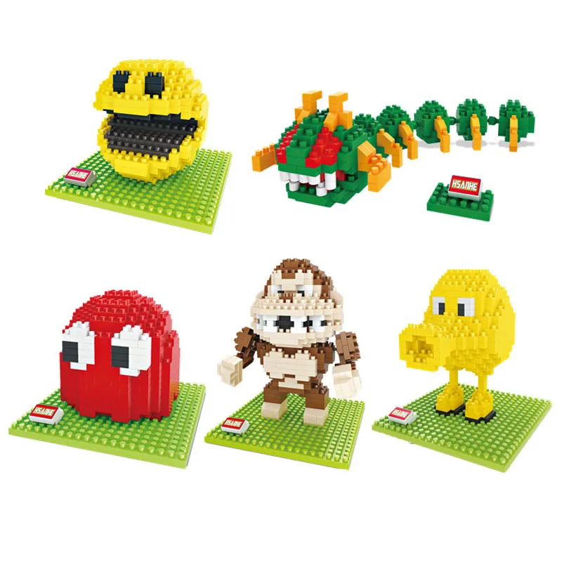Pixels Move LOZ Nano Blocks Assemble Pacman Centipede Building Brick