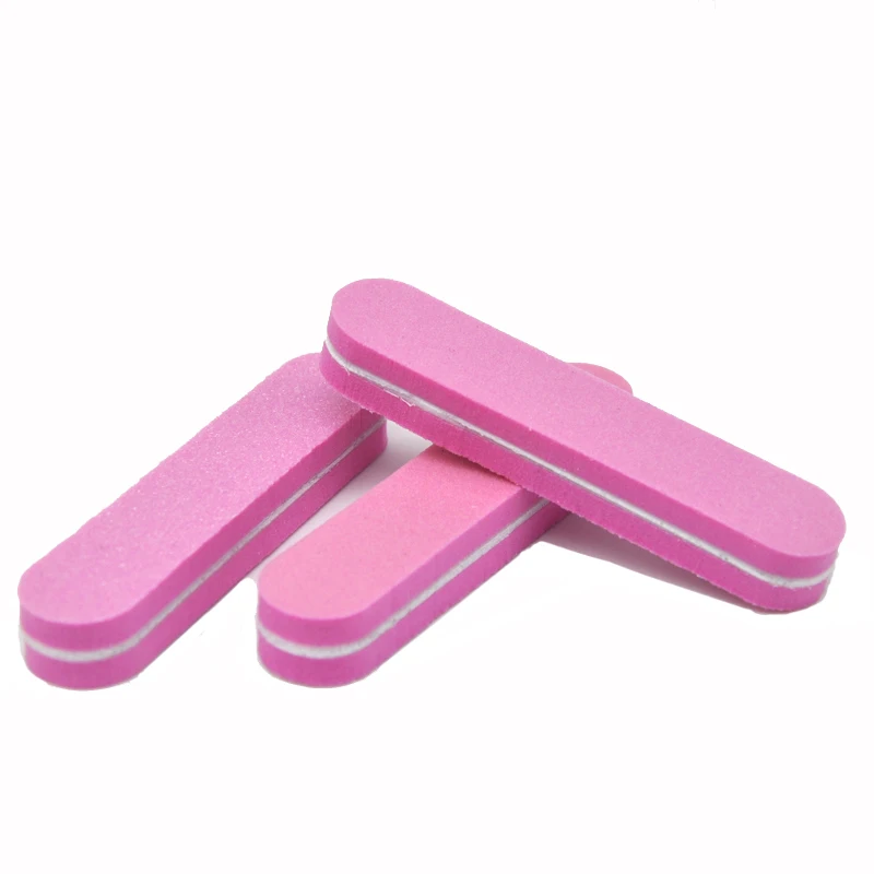 Buy 10pcs/lot Nail File 100/180 Pink Small Sponge Nail