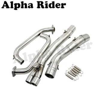 

Motorcycle Stainless Steel Slip on Exhaust Header Down Pipe & Exhaust Mid Pipe for Kawasaki EX Ninja 300 EX300 2013 2014 2015