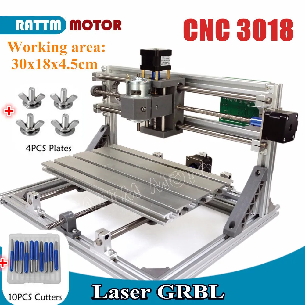 3018 CNC GRBL control Diy CNC Router machine 30x18x4.5cm,3 Axis Pcb Pvc Milling machine Wood Router laser engraving